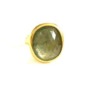 Lola Brooks Sage Green Natural Sapphire Ring, 18k